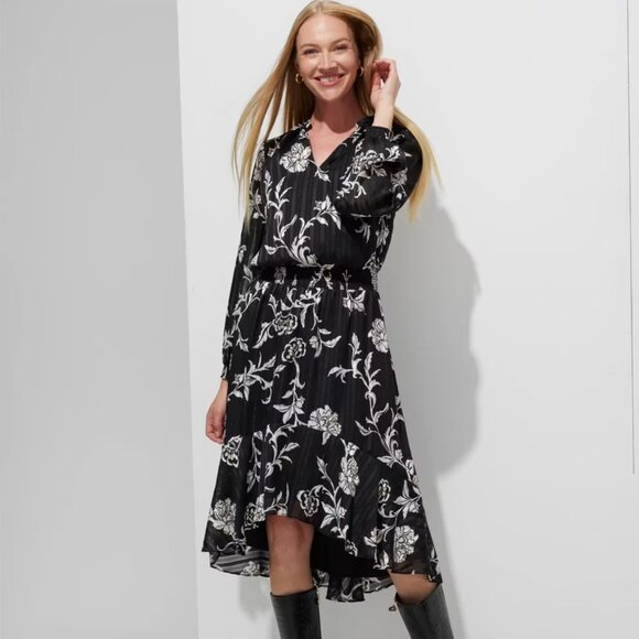 WHBM V-Neck High-Low Dress - Picture 1 of 6